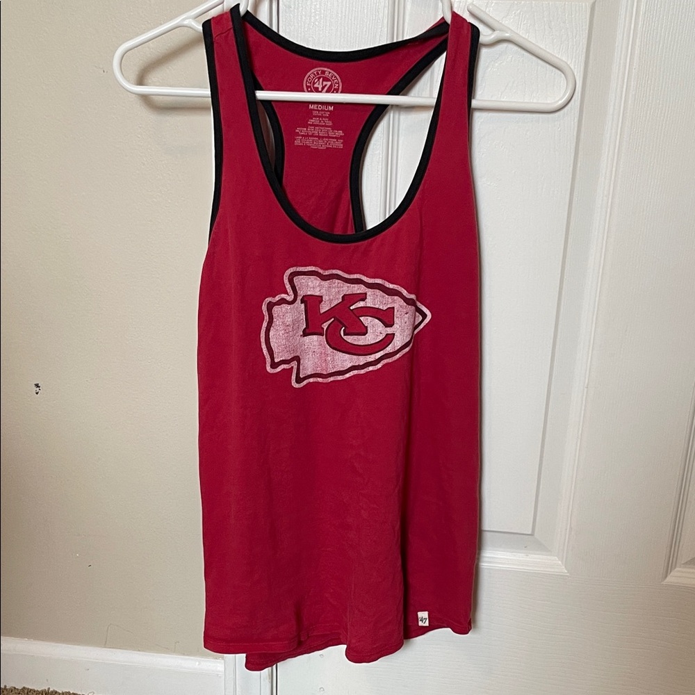 47 Kansas City Chiefs Red Tank with Black Trim
